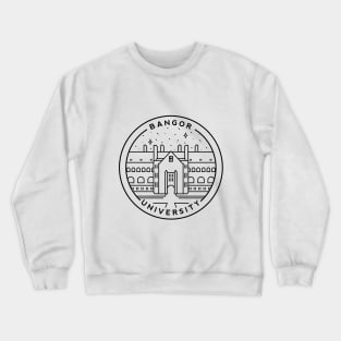 Bangor University, North Wales Emblem - White Crewneck Sweatshirt